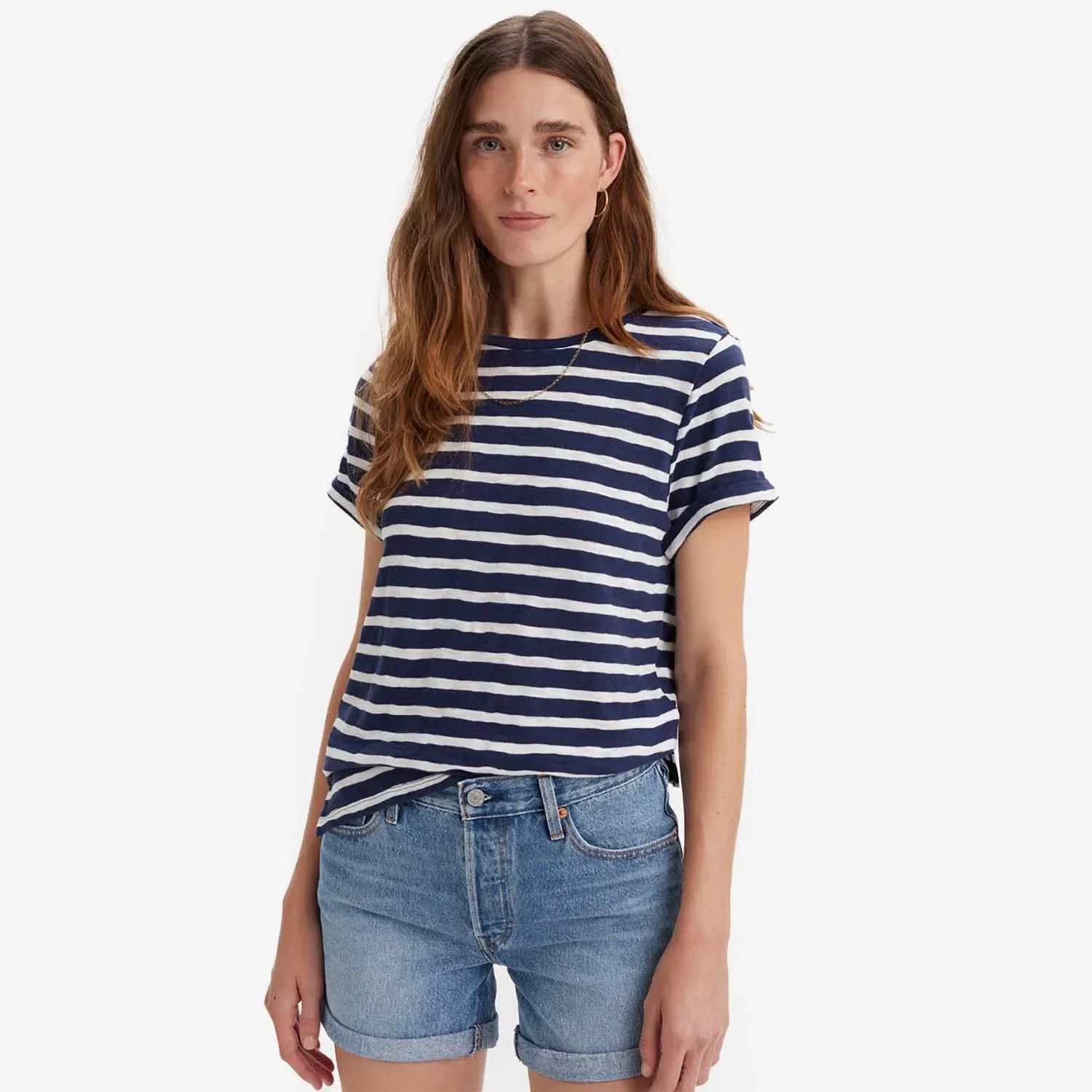 Camiseta Levi's Margot Listrada Manga Curta — imagem 1