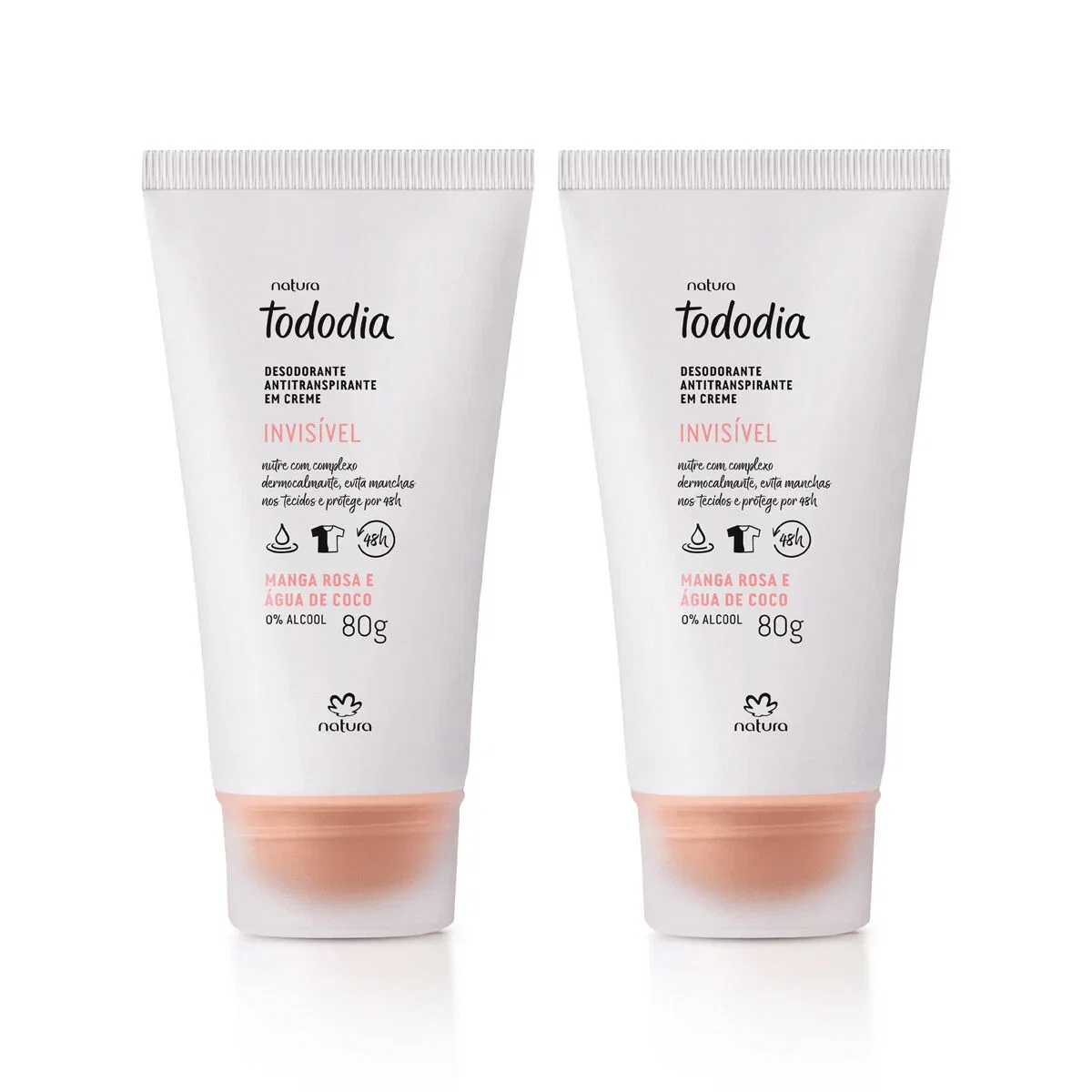 Kit Desodorante Antitranspirante em Creme Tododia Manga Rosa e Água de Coco (2 unidades)