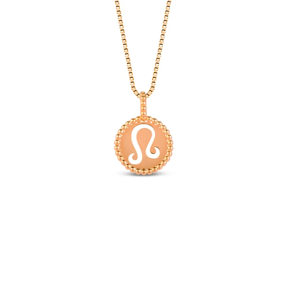 Pingente Signo Leão em Ouro Rosé 18k, 15mm — imagem 1