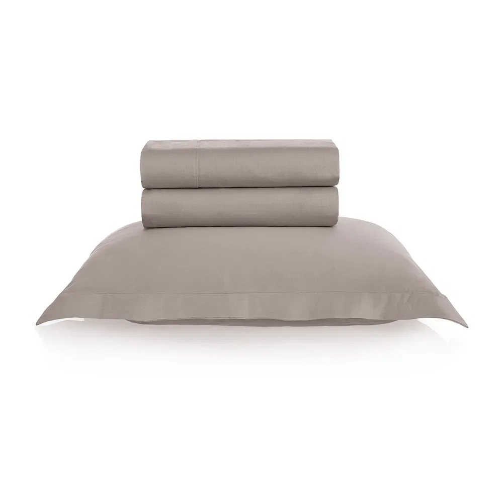 Jogo de cama Solteiro 300 fios Cetim Grasso Nocciola