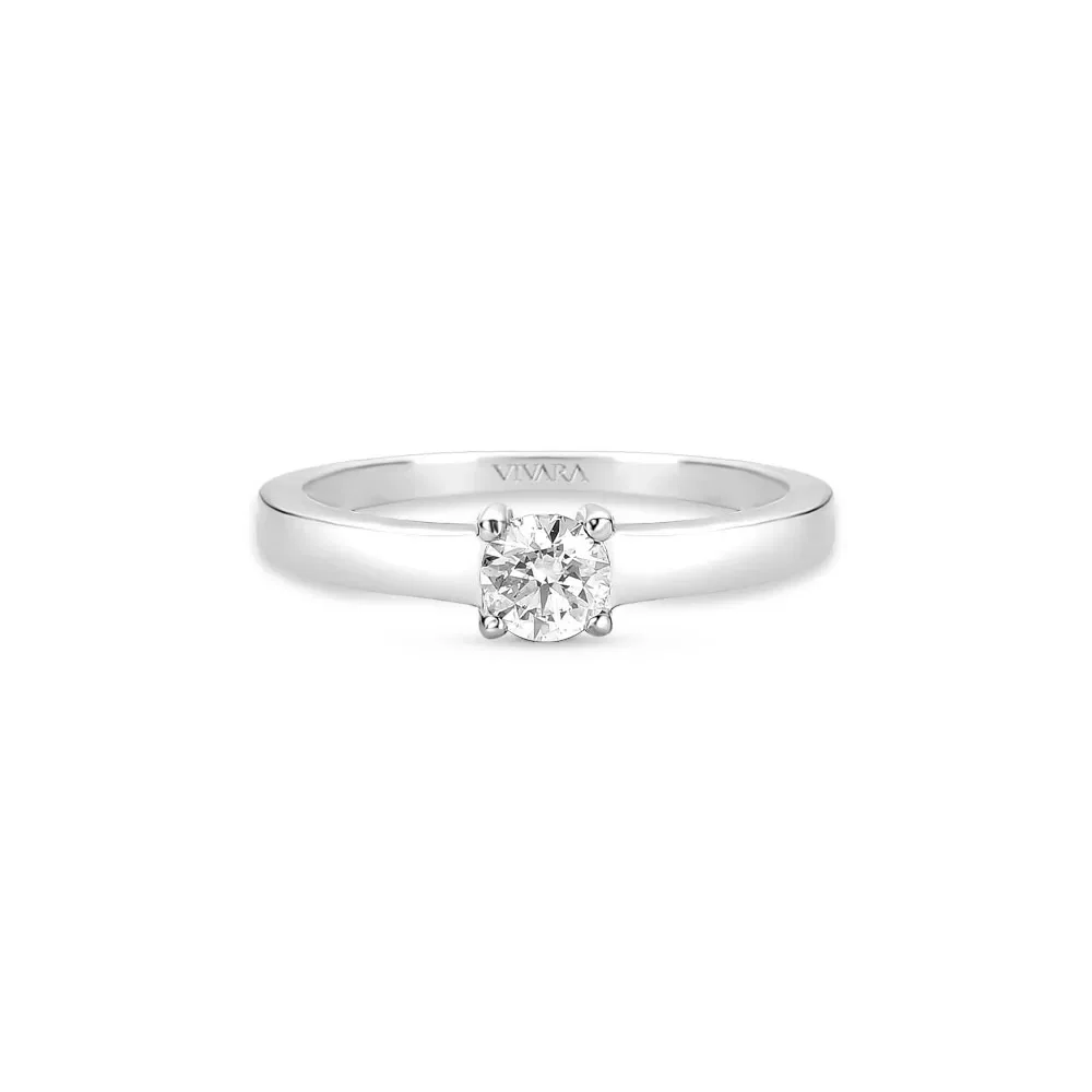 Anel Solitário Forever em Ouro Branco 18k com 0,50ct de Diamante — imagem 1