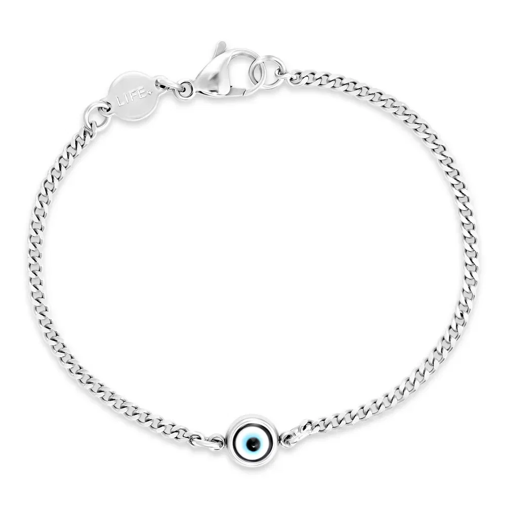 Pulseira Life Olho Grego em Aço — imagem 1