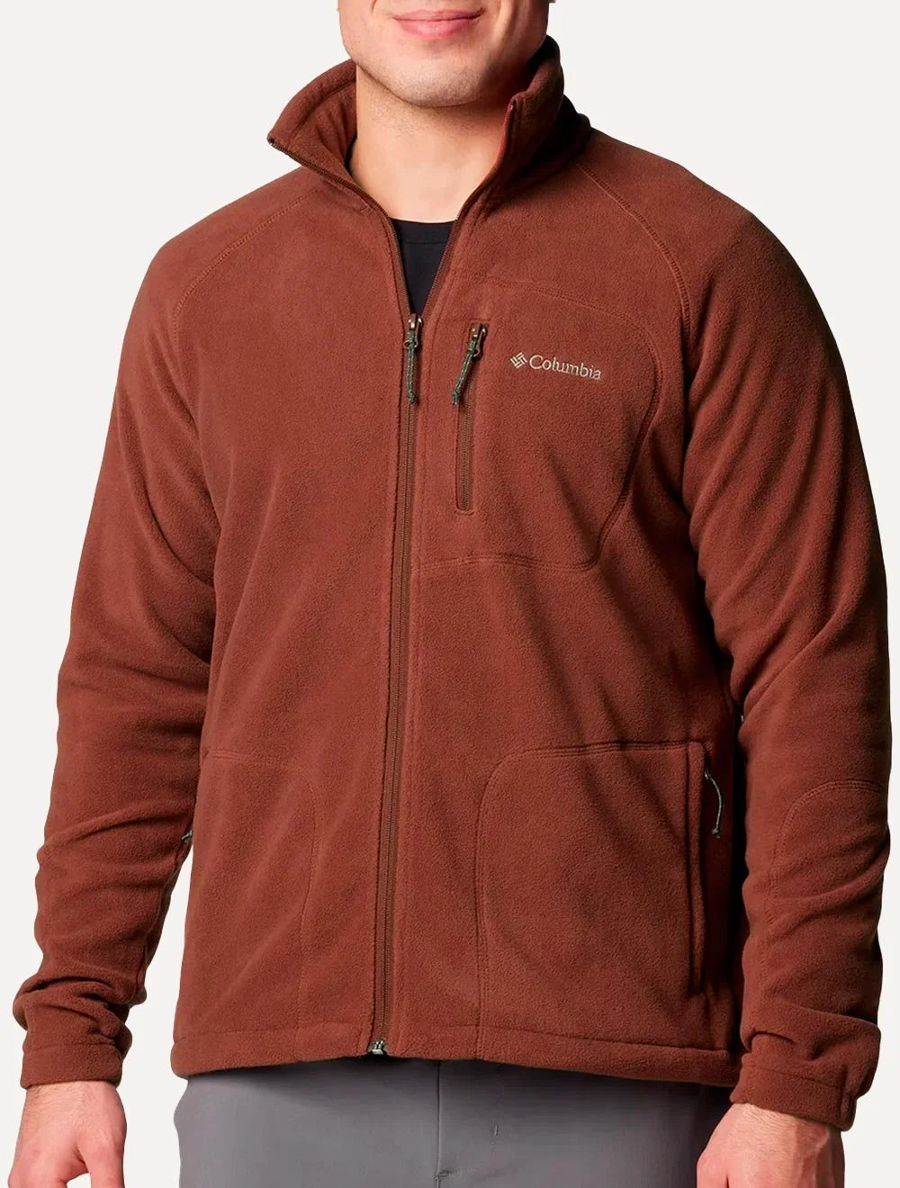 Jaqueta Columbia Masculina Fleece Fast Trek II Full Zip Marrom Ocre — imagem 1