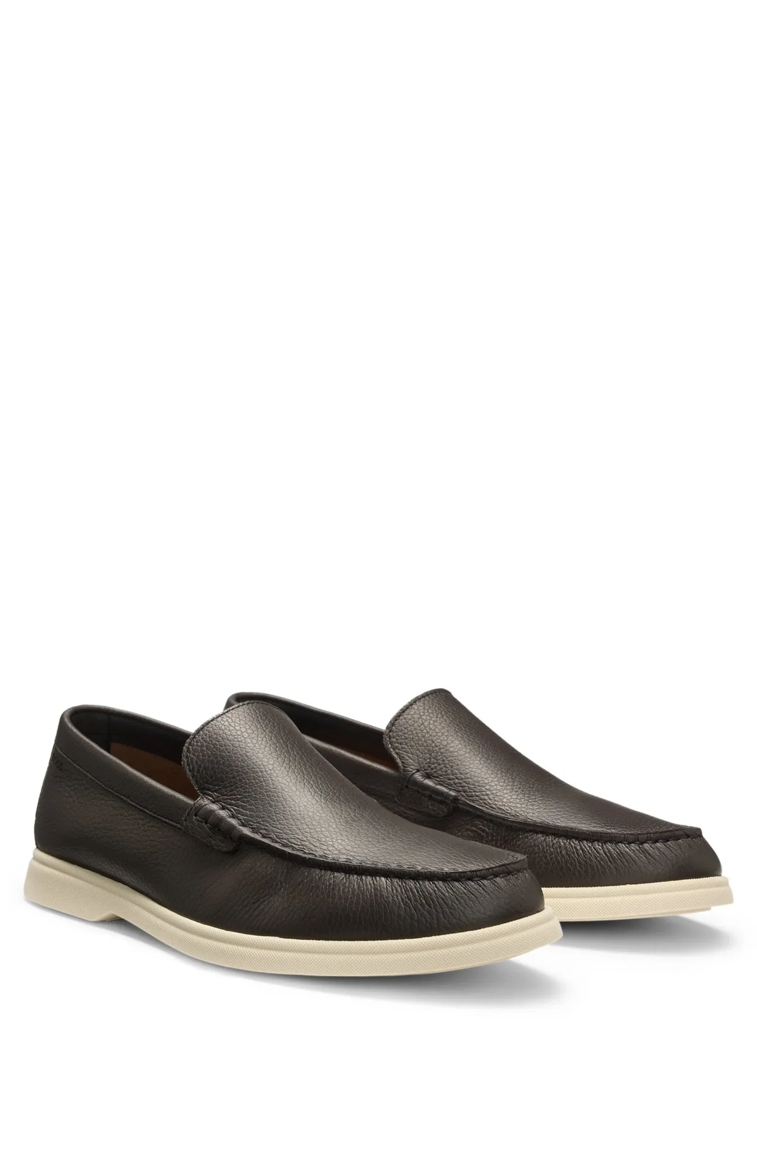 Mocassins Em Couro Polida Com Detalhe De Logo — imagem 1