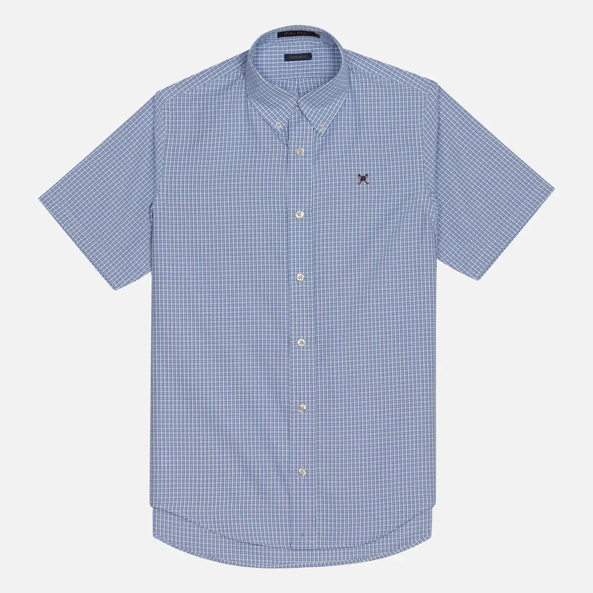 Camisa Custom Xadrez Button-Down Manga Curta