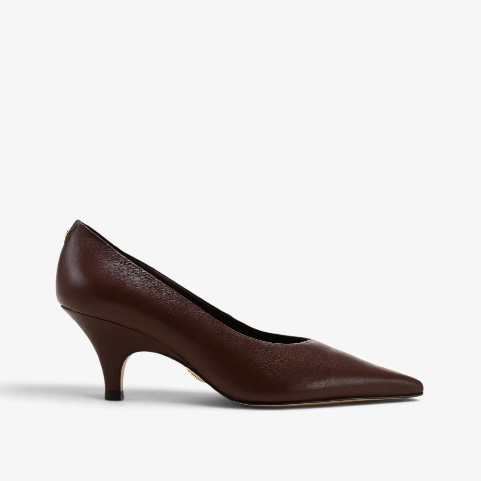 Scarpin Marrom Café Couro