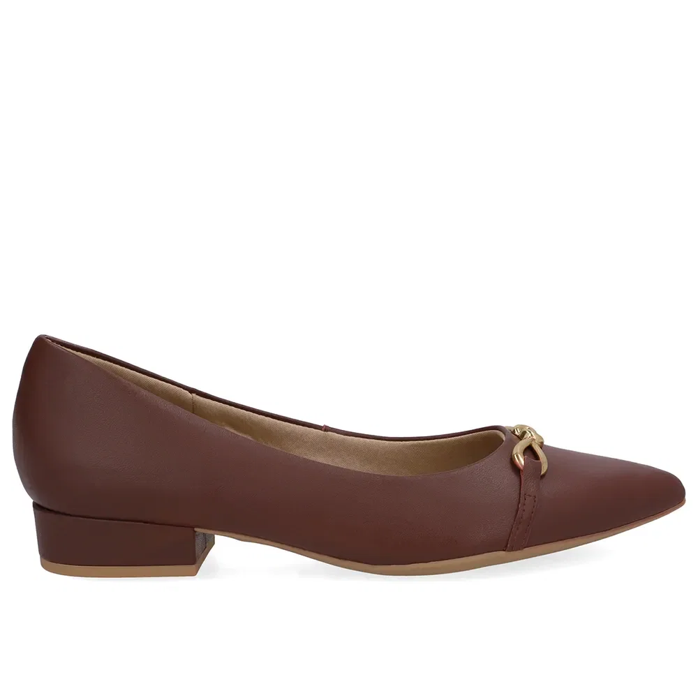 Scarpin Vermelho Bico Fino Enfeite Top — imagem 1