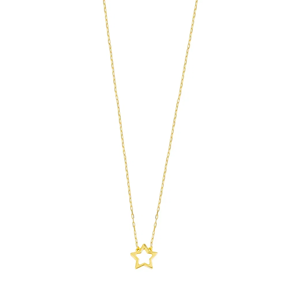 Colar Teen Estrela em Ouro Amarelo 18k, 45cm — imagem 1