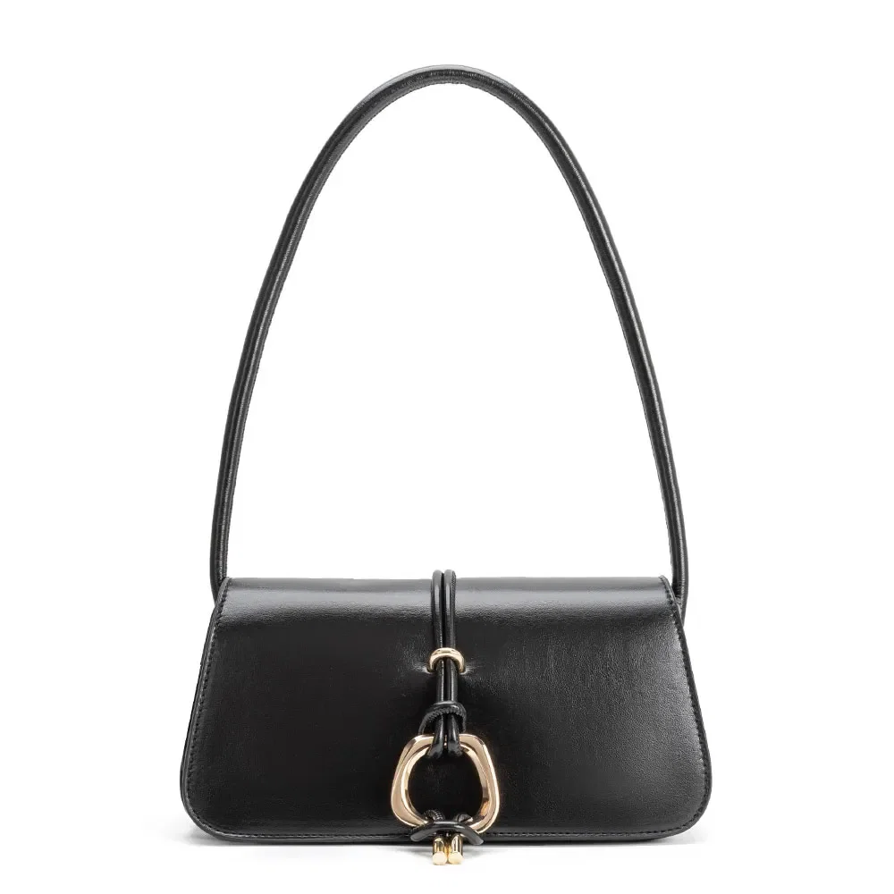 Bolsa Baguete Enfeite Preta