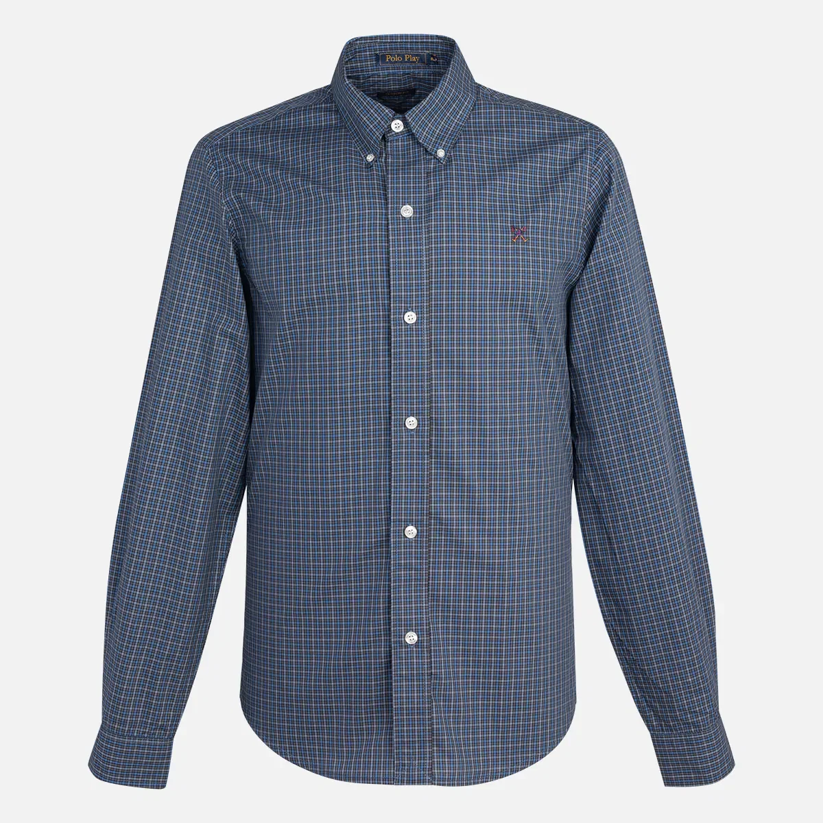 Camisa Custom Xadrez Button-Down Manga Longa