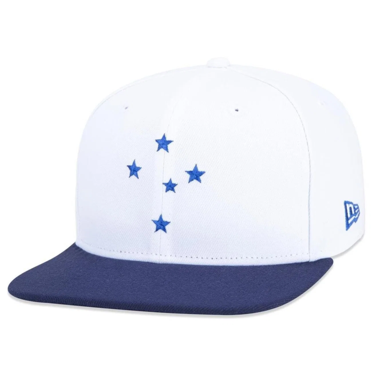 Boné Cruzeiro Vintage New Era Branco Aba Reta Futebol 9Fifty