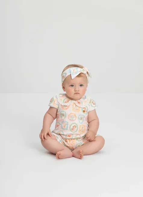 Faixa de Cabelo Comfy para Bebê Menina em Suedine Premium (Branco) Up Baby