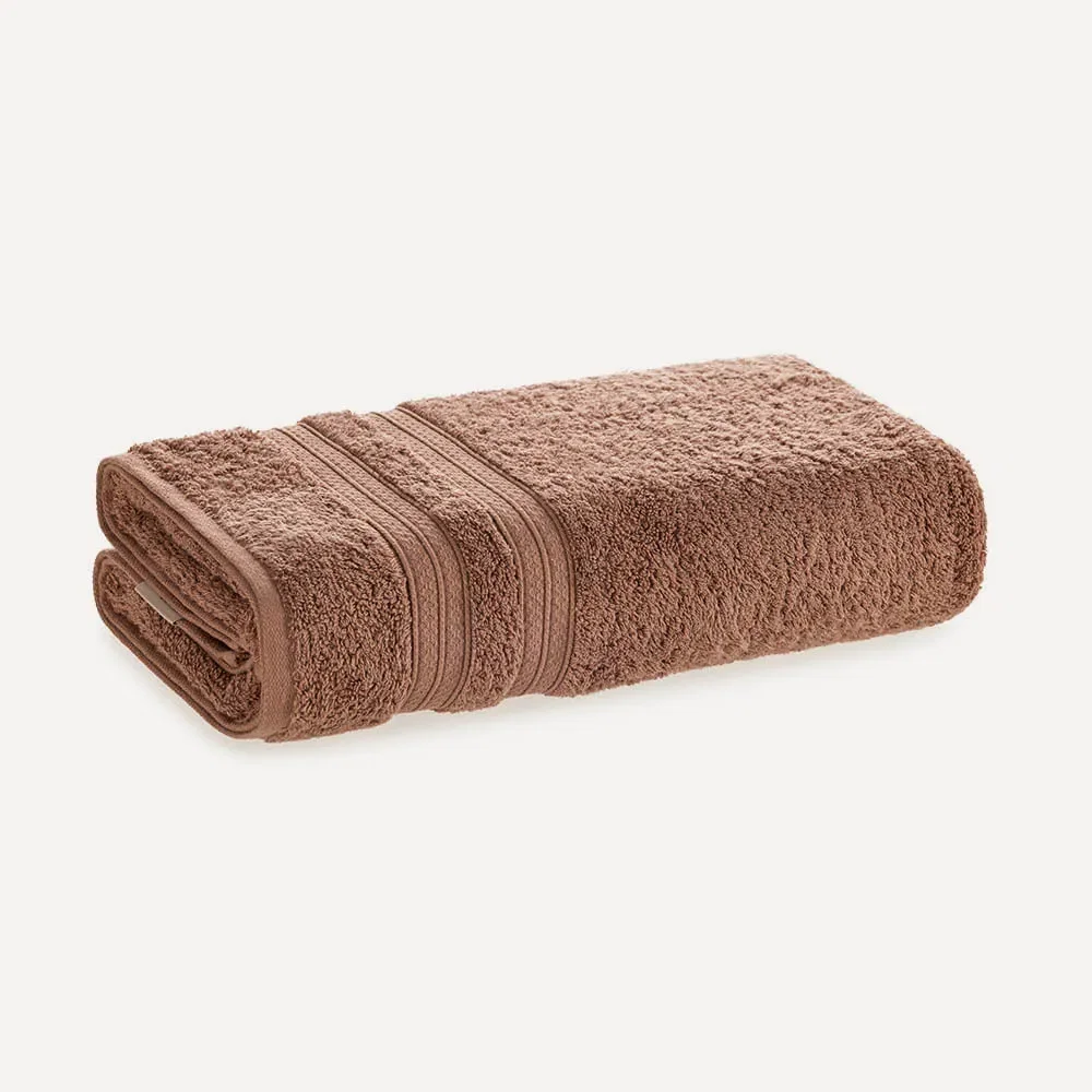 Toalha de Rosto Fio Penteado 100% Algodão Unika Marrom