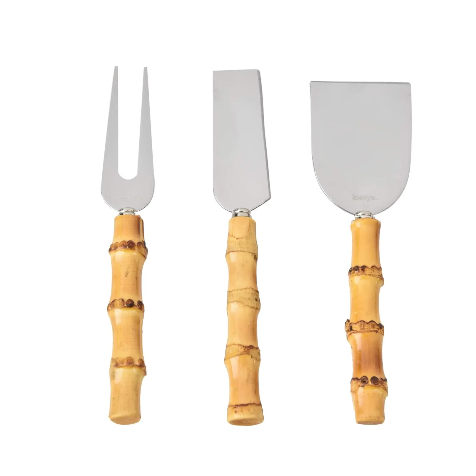Kit 3 Peças para Queijo Bamboo Natural Kenya