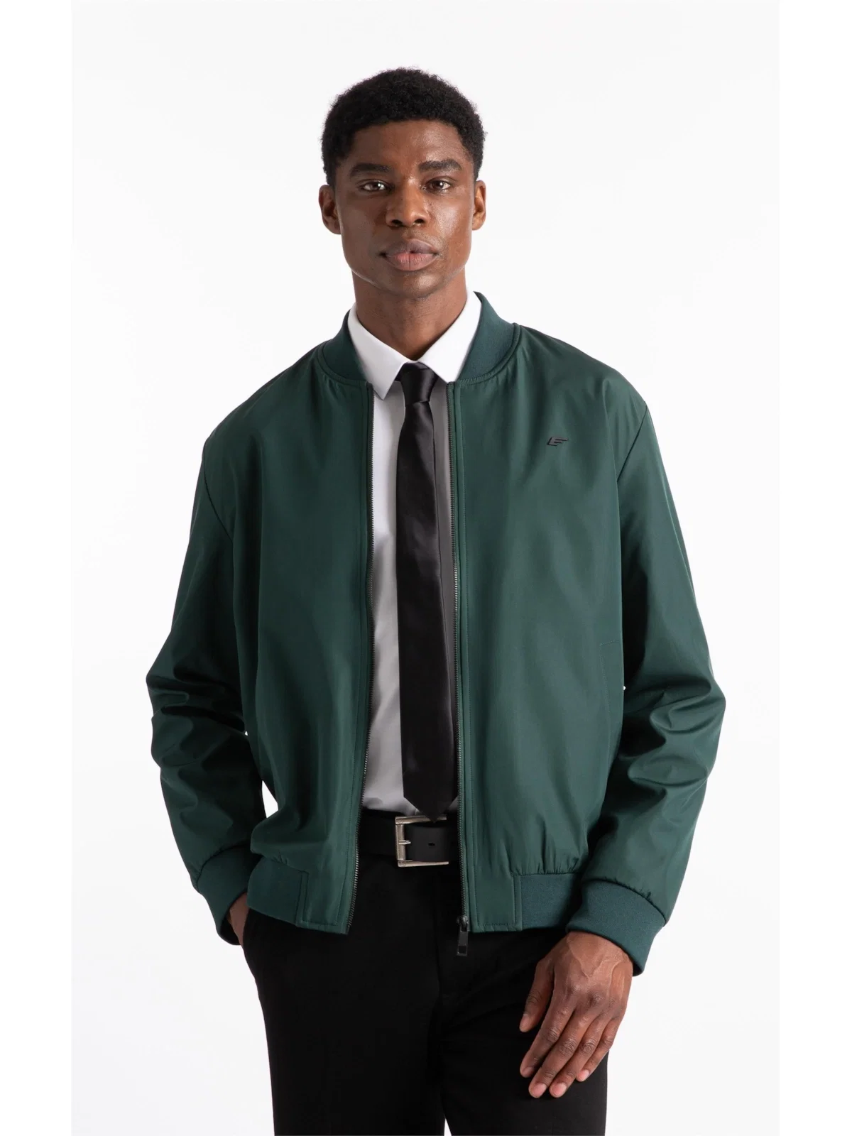 Jaqueta Nylon Padding College Bomber Verde Escuro — imagem 1
