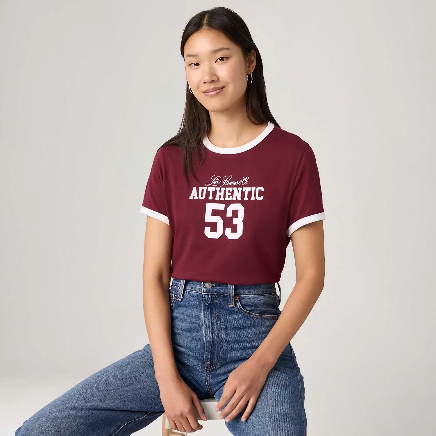 Camiseta Levi's® Graphic Favorite Vermelha Manga Curta — imagem 1