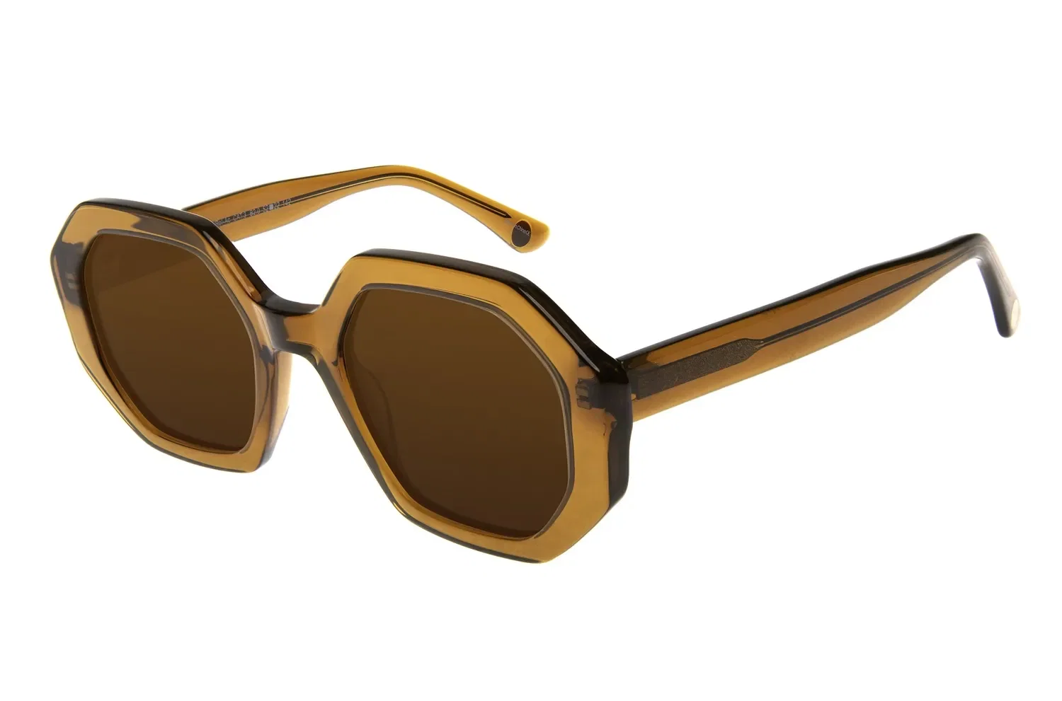Óculos de Sol Feminino Premium Facetado Marrom — imagem 1