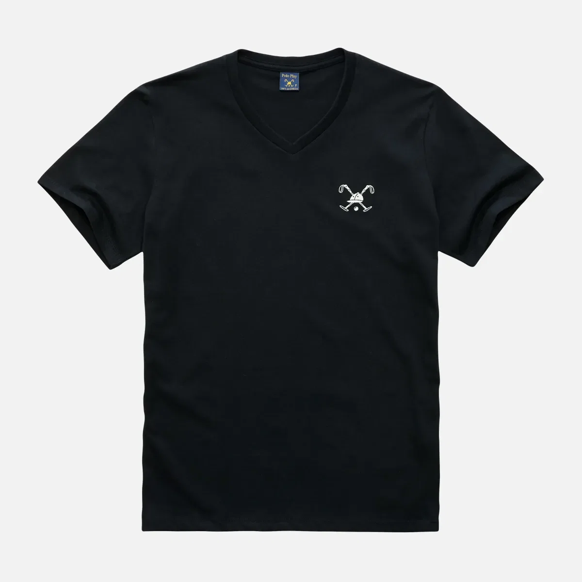 Camiseta Decote V Taco Médio Manga Curta