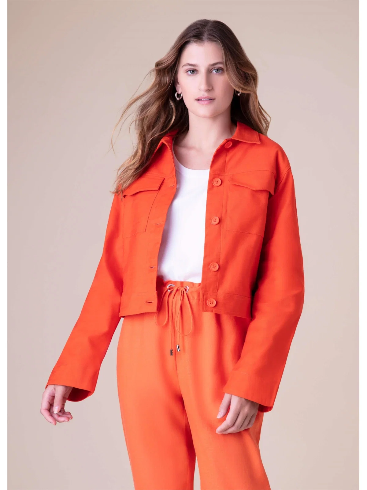 Jaqueta Color Span Laranja
