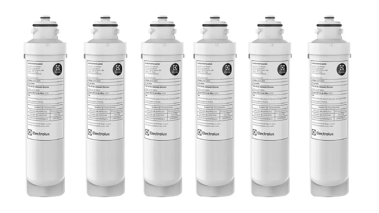 Kit Filtro / Refil Original para Purificador de Água Electrolux PA21G / PA26G / PA31G (6 unidades)