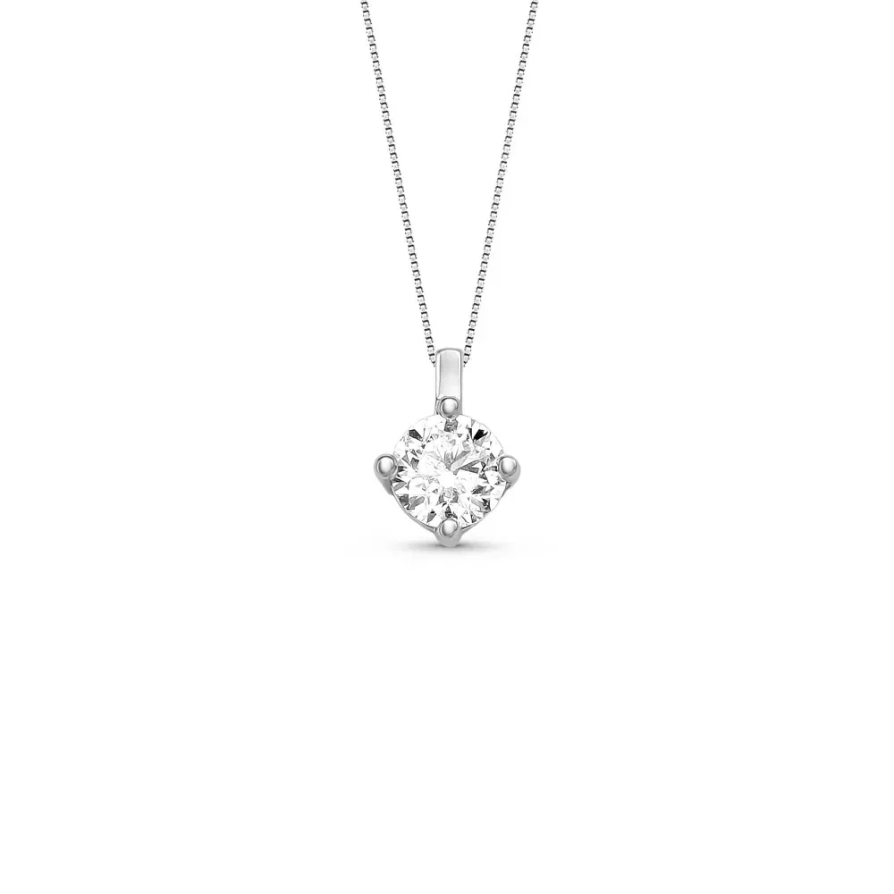Pingente Solitário Forever em Ouro Branco 18k com 0,70ct de Diamante, 10mm — imagem 1