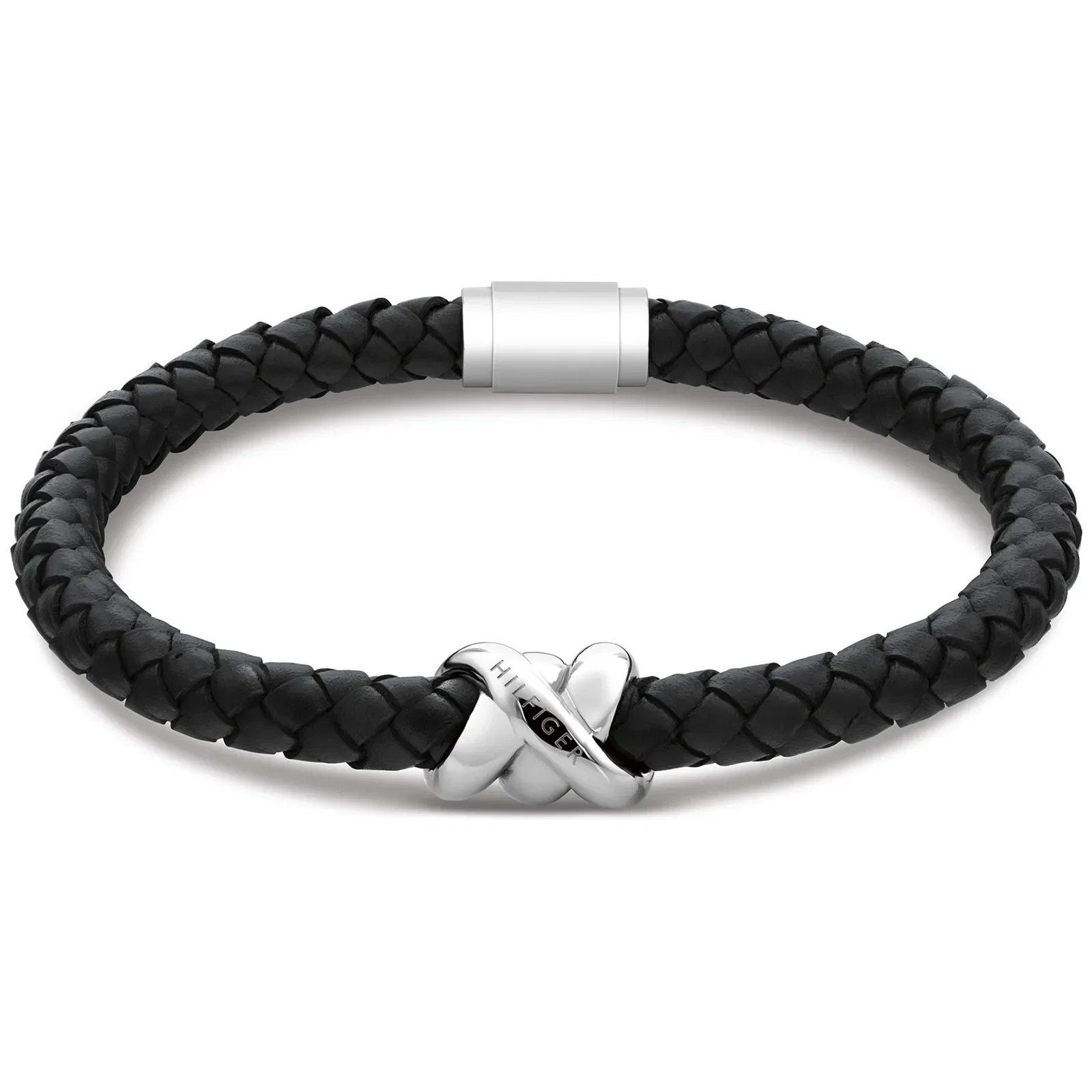Pulseira Tommy Hilfiger Nautical Knot for Him em Couro Preto 2790734S