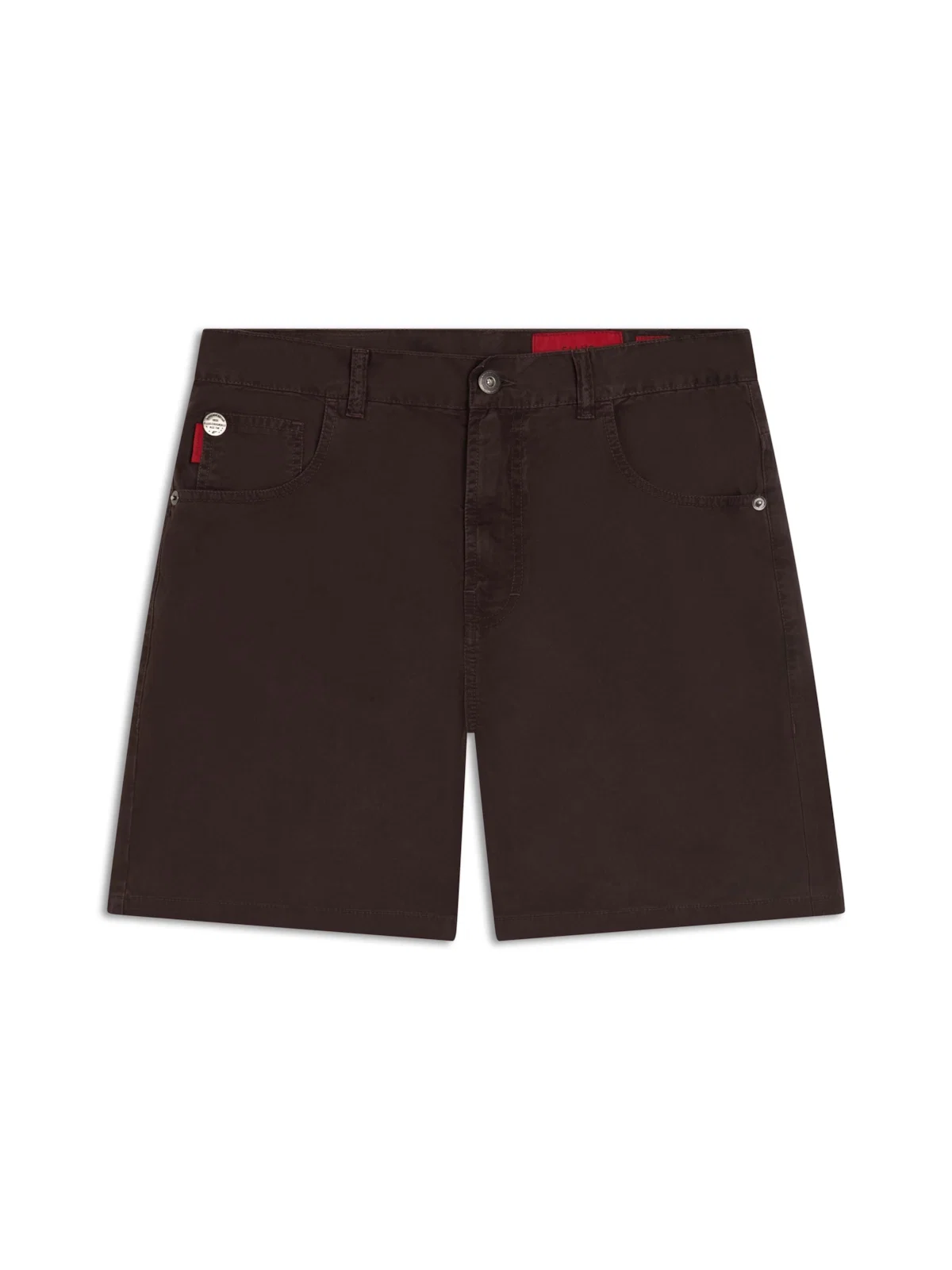 Bermuda Color Twill Loose Marrom Escuro — imagem 1