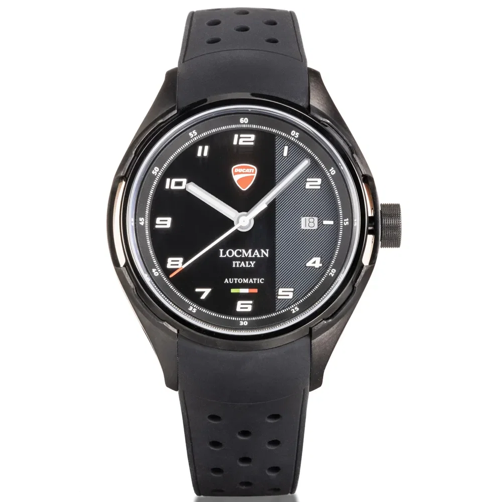 Relógio Ducati Locman Masculino Automático Borracha Preta D122K01S-BKBKWHSRK — imagem 1