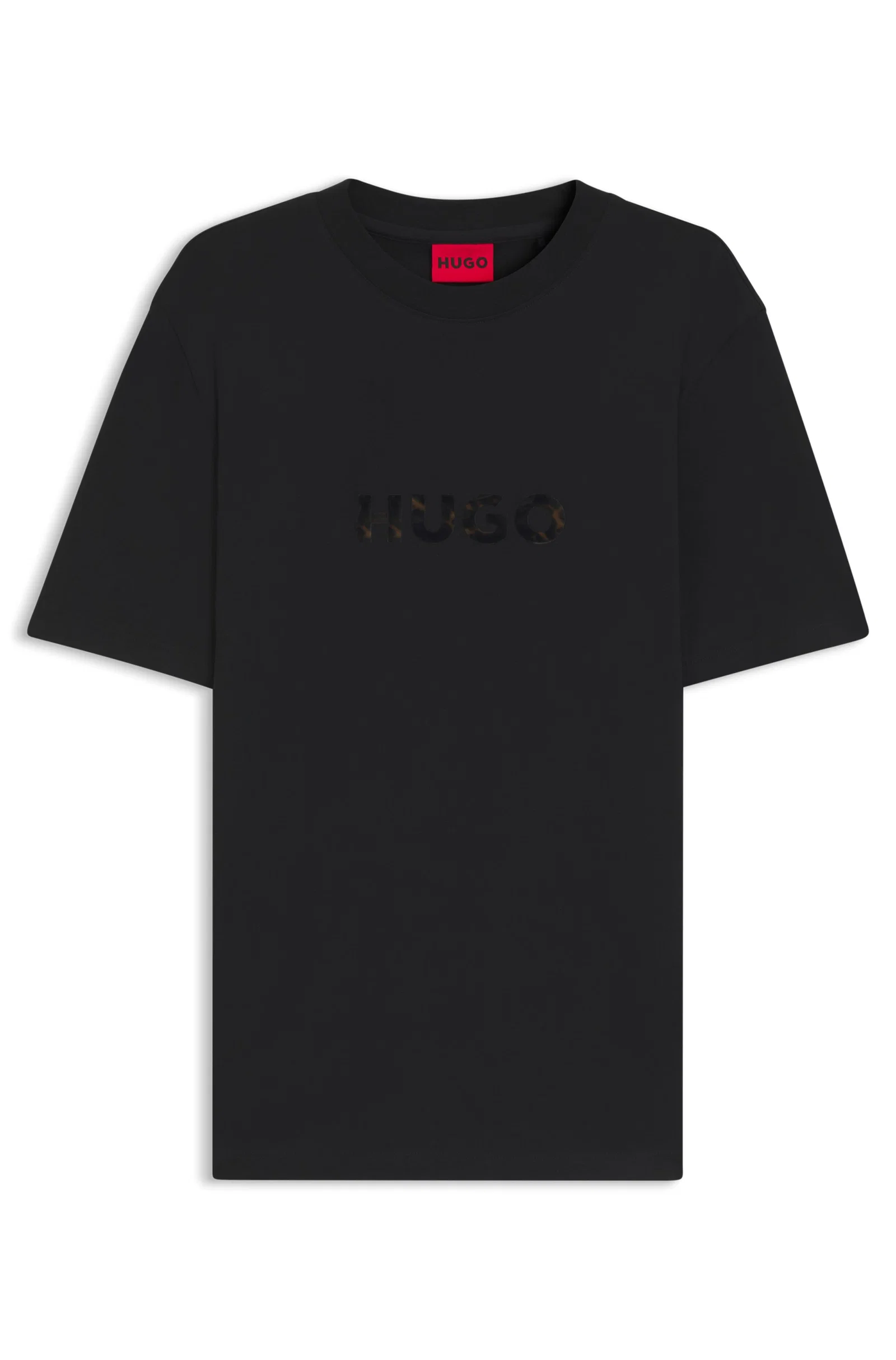 Camiseta Em Jersey De Algodão Com Logo Central