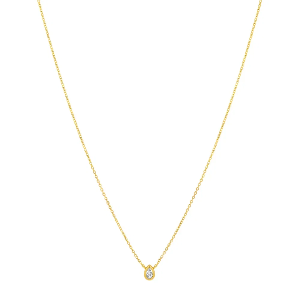 Colar Life Skyline II em Prata 925 com Banho de Ouro Amarelo 18k e Topázios Incolores, 45cm