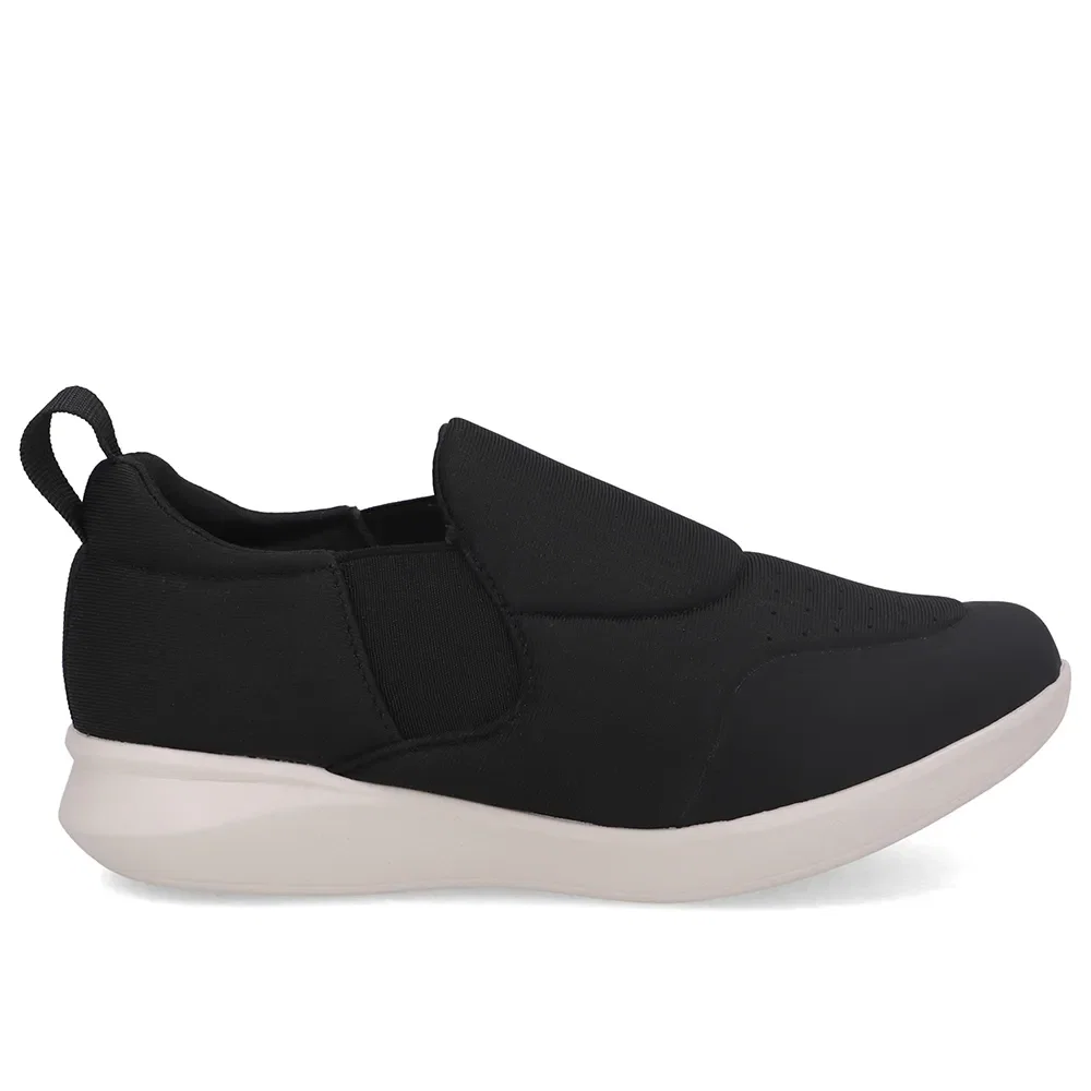 Tênis Slip On Preto Elastano Costura — imagem 1