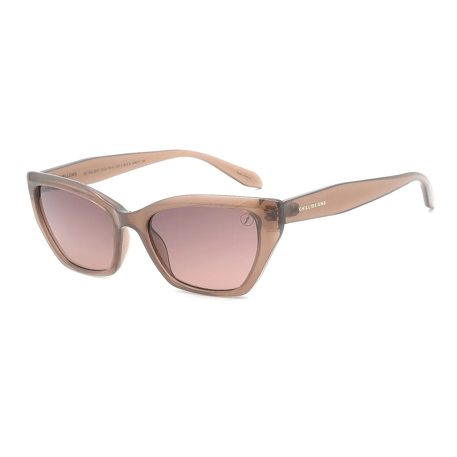 Óculos de Sol Teen Feminino Chilli Beans Cat Degradê Bege — imagem 1