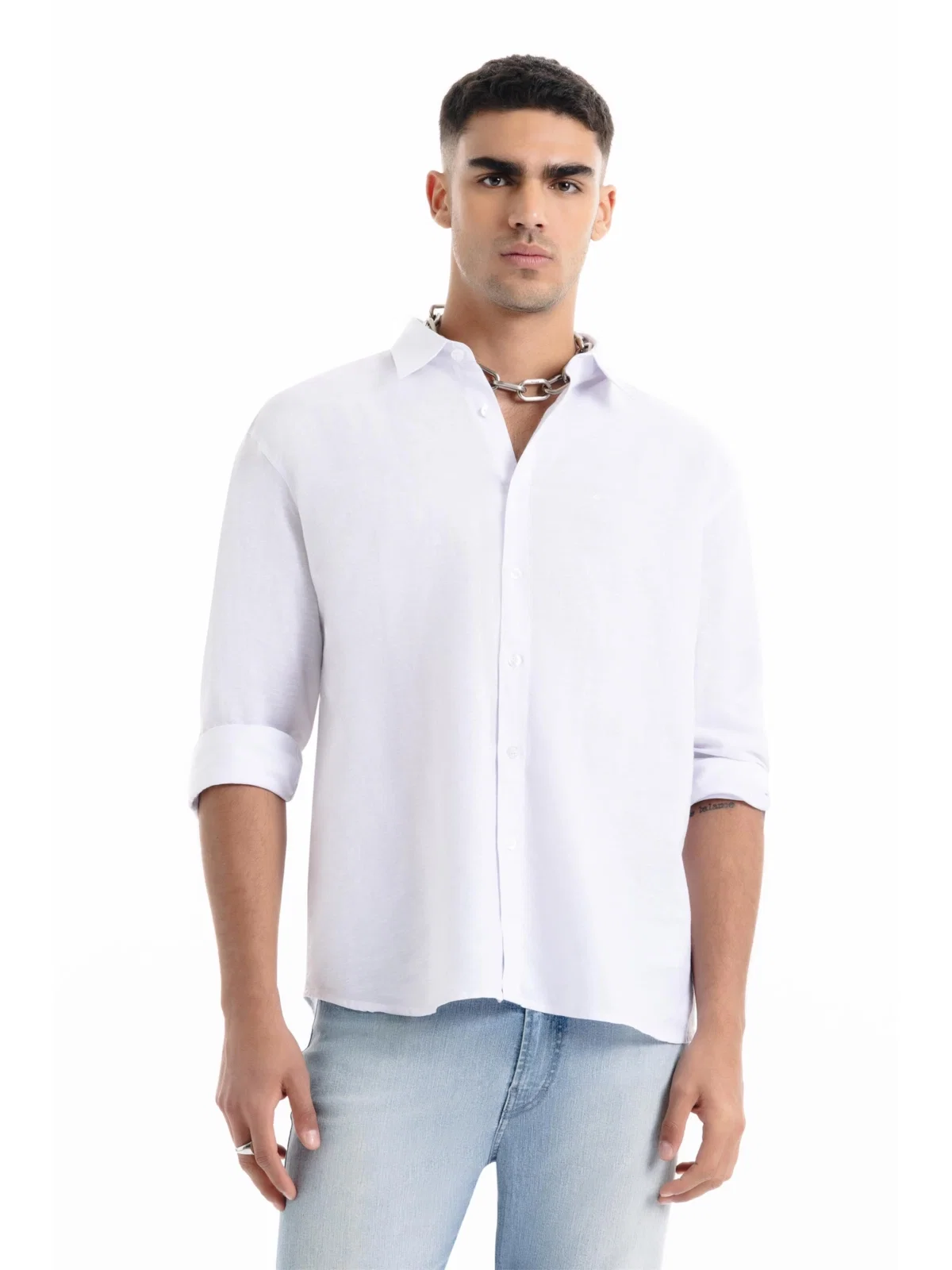 Camisa Linho Blend Anatomic Branco
