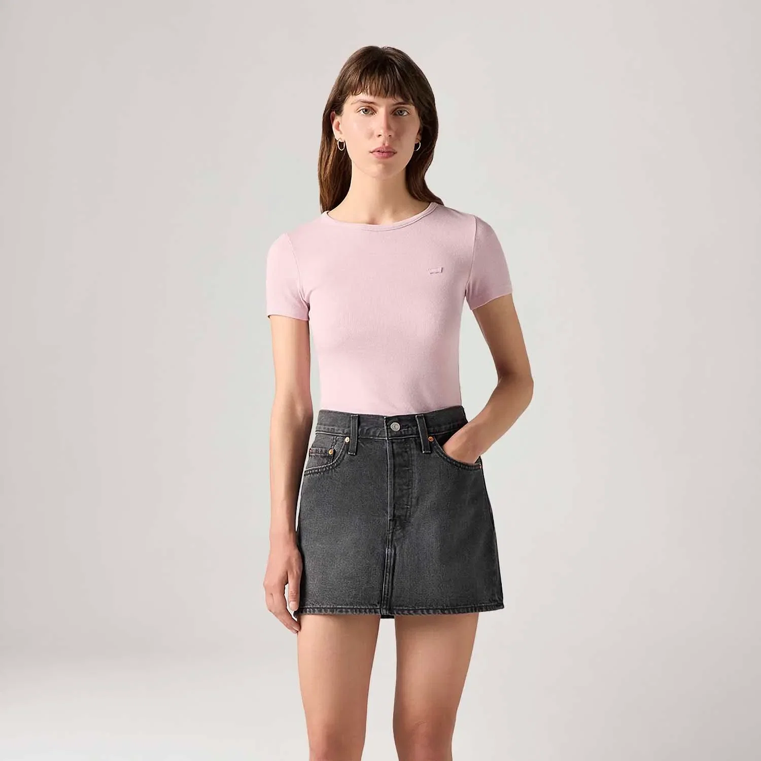 Blusa Levi's® Hayes Rosa Manga Curta