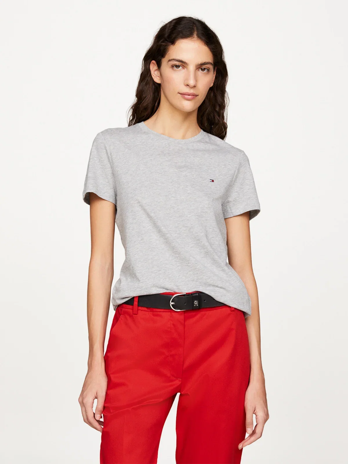 Camiseta TOMMY HILFIGER Clássica Gola C — imagem 1