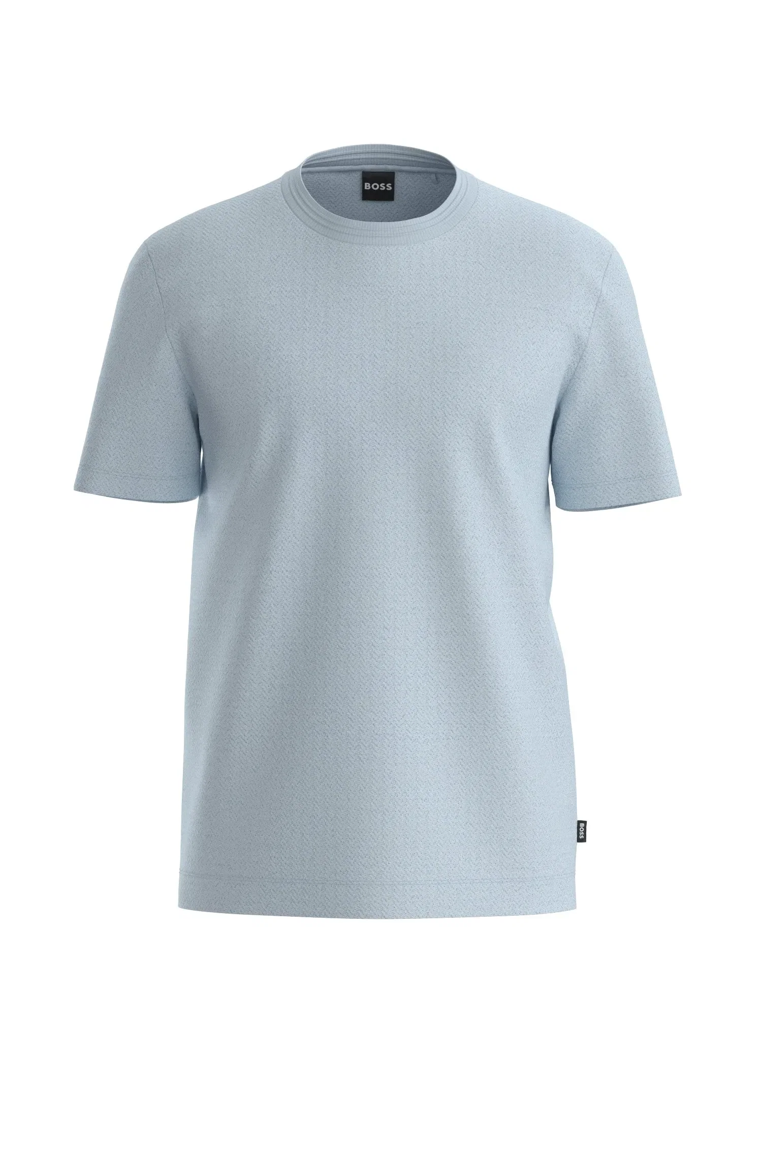 Camiseta De Algodão Com Estrutura Em Padrão De Espinha — imagem 1