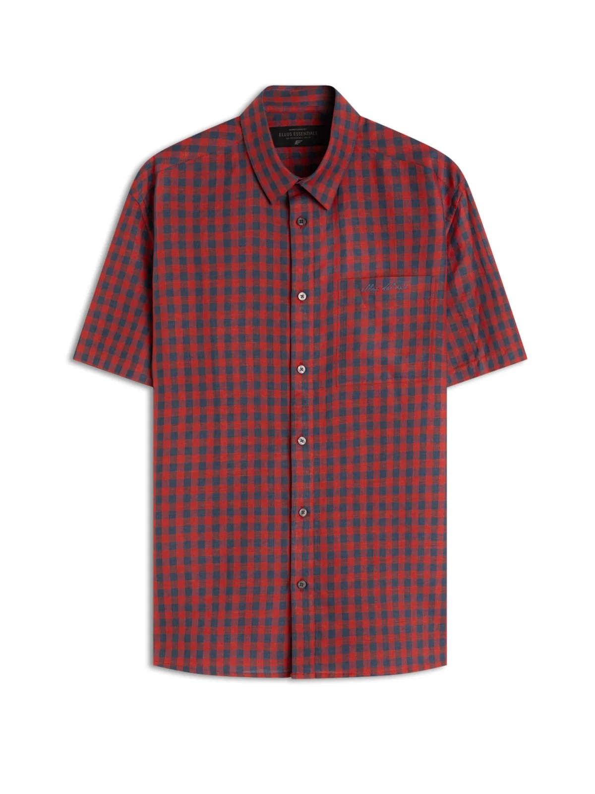 Camisa Linho Blend Xadrez Mottella Xang Vermelho — imagem 1