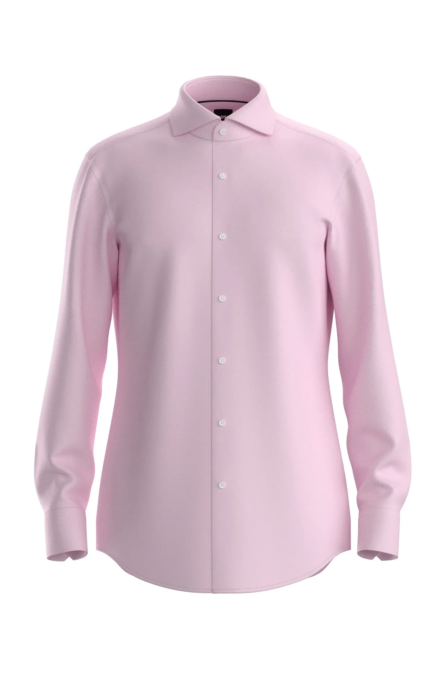 Camisa Slim Fit Em Sarja De Algodão