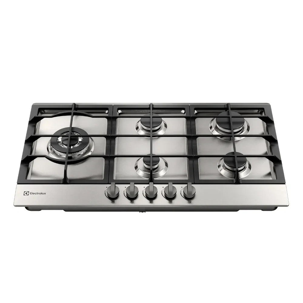 Cooktop 5 Bocas Electrolux à Gás Experience Inox Semi Profissional (KE9DX)