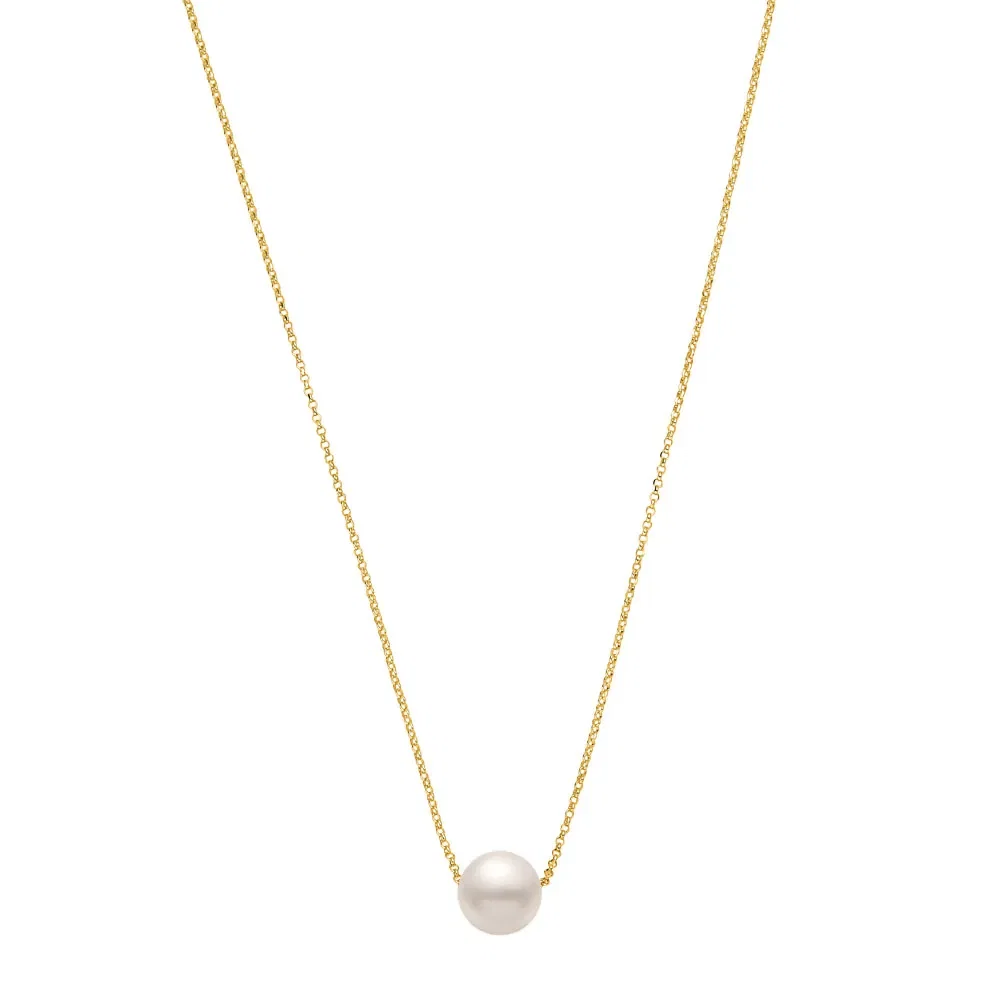 Colar Pop em Ouro Amarelo 18k com Pérola, 40cm — imagem 1