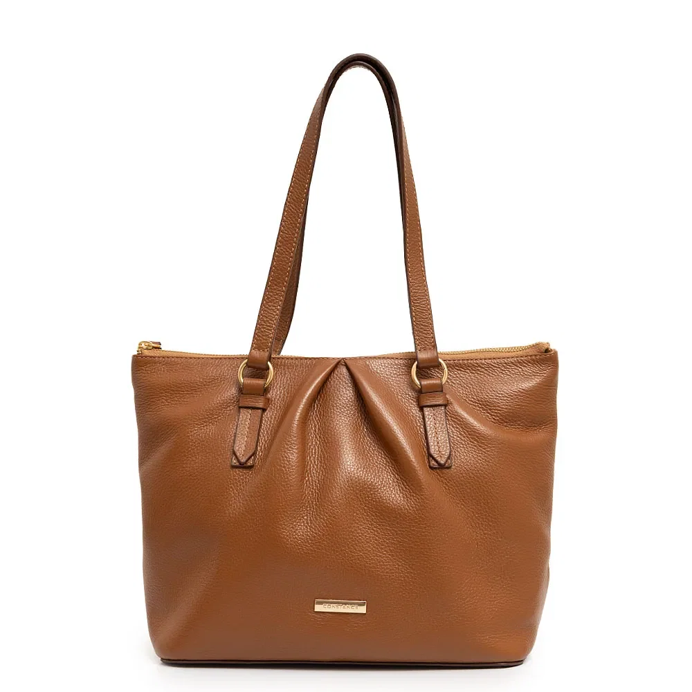 Bolsa Shopping Couro Caramelo