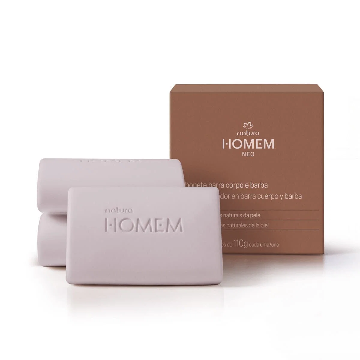 Caixa de Sabonetes em Barra Natura Homem Neo 3 un de 110 g