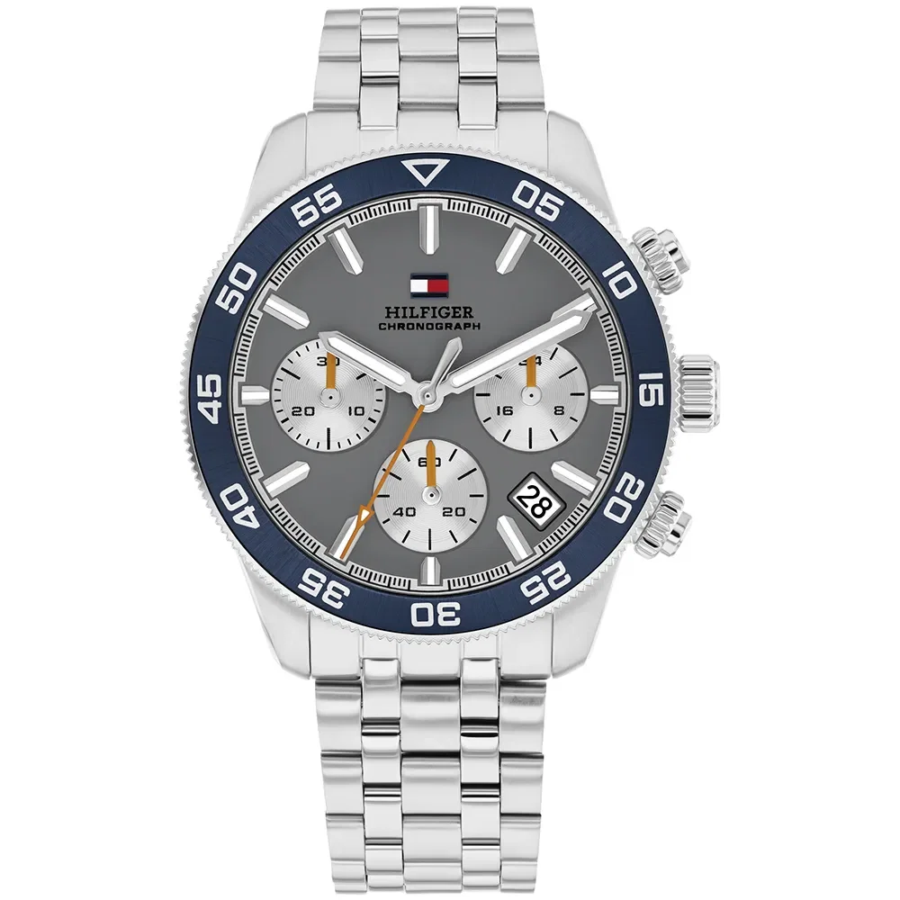 Relógio Tommy Hilfiger TH85 Cronograph Masculino em Aço Prateado 1710744