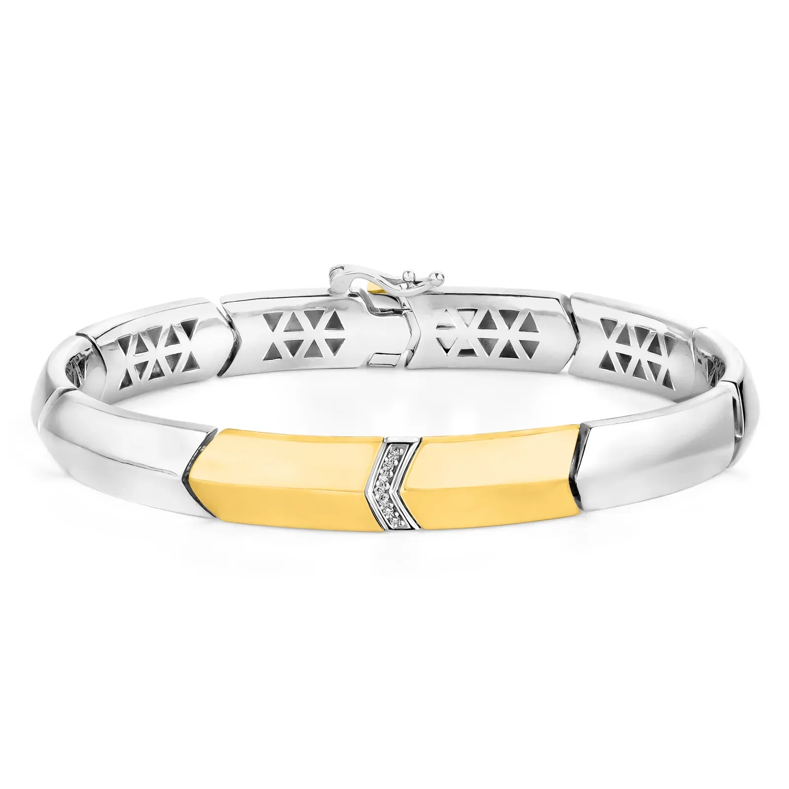 Pulseira Astrale em Prata 925 e Ouro Amarelo 18k com Diamantes 0,02 ct — imagem 1