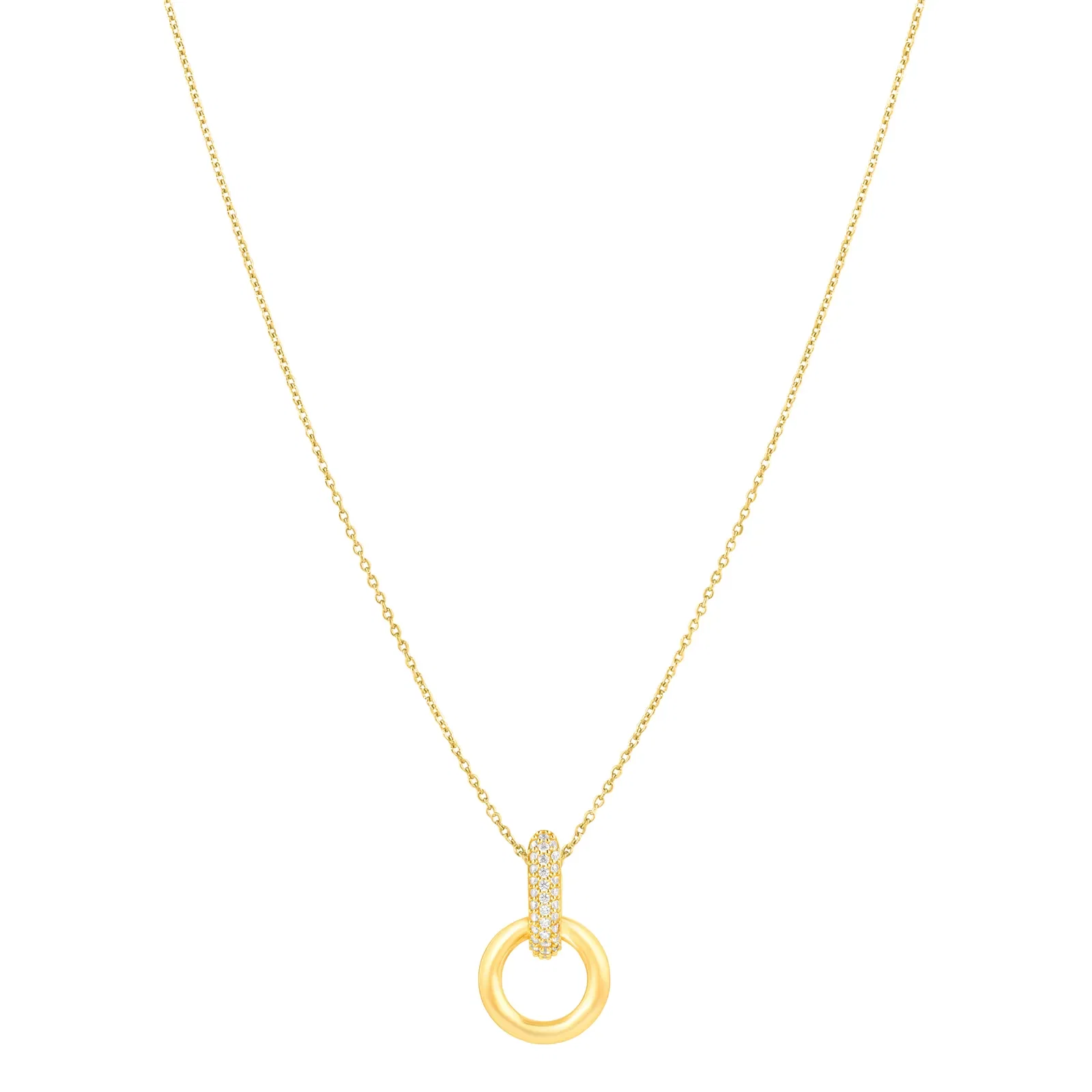 Colar Life Infinity II em Prata 925 com Banho de Ouro Amarelo 18k com Pedras Incolores, 45cm — imagem 1