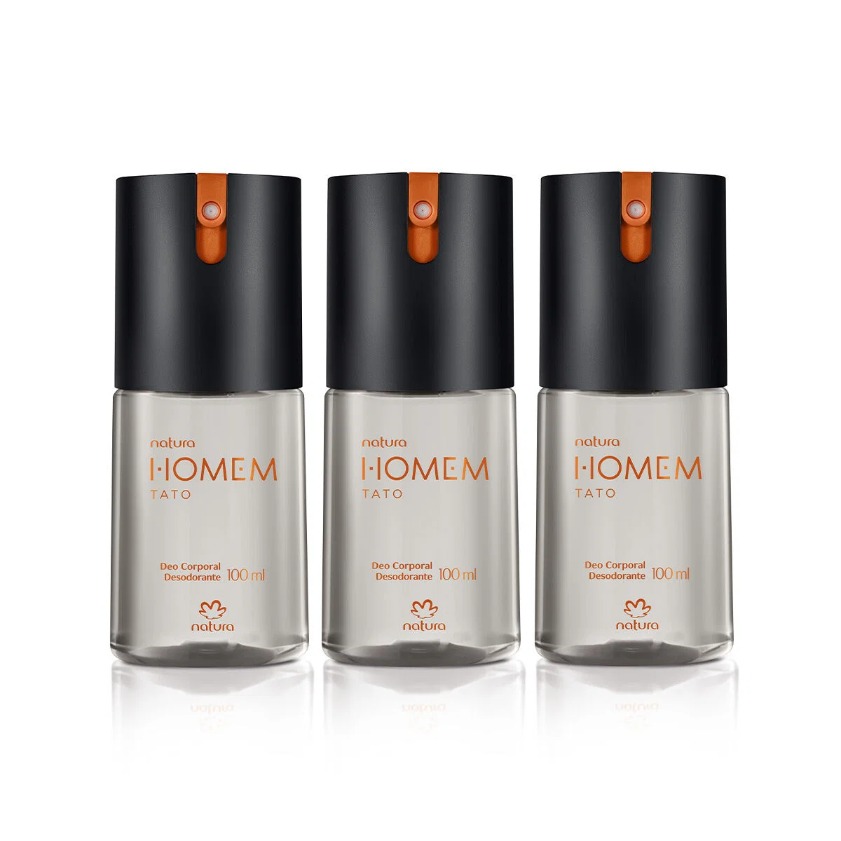 Kit Desodorante Corporal Natura Homem Tato 3 produtos de 100 ml