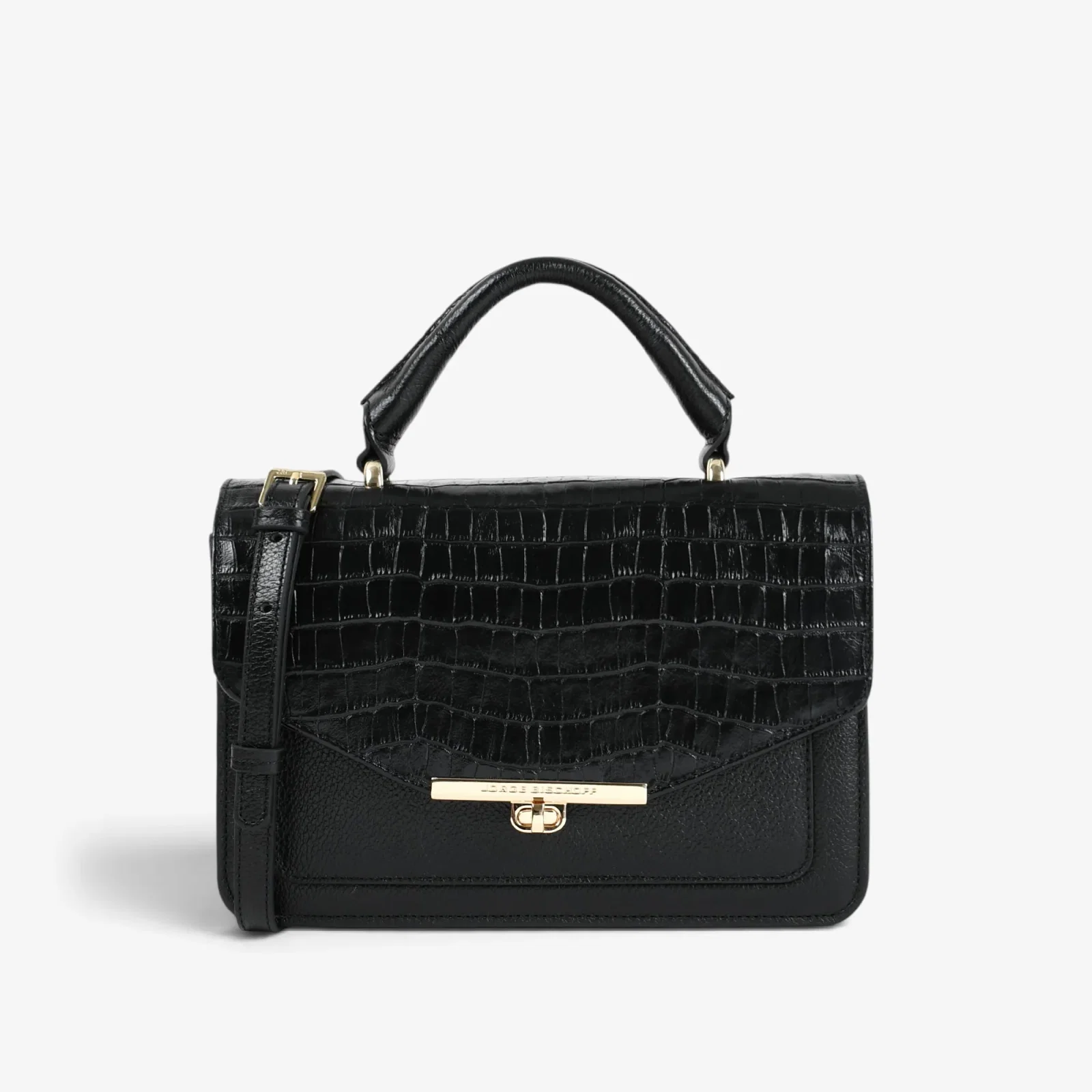 Bolsa Baú Preto Couro