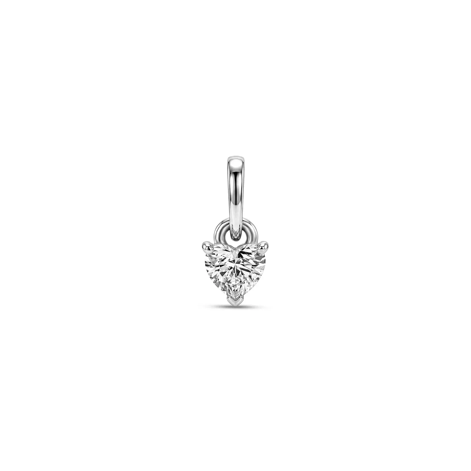 Pingente Solitário Coração Cielo em Ouro Branco 18k com 0,2ct de Diamante de Laboratório — imagem 1