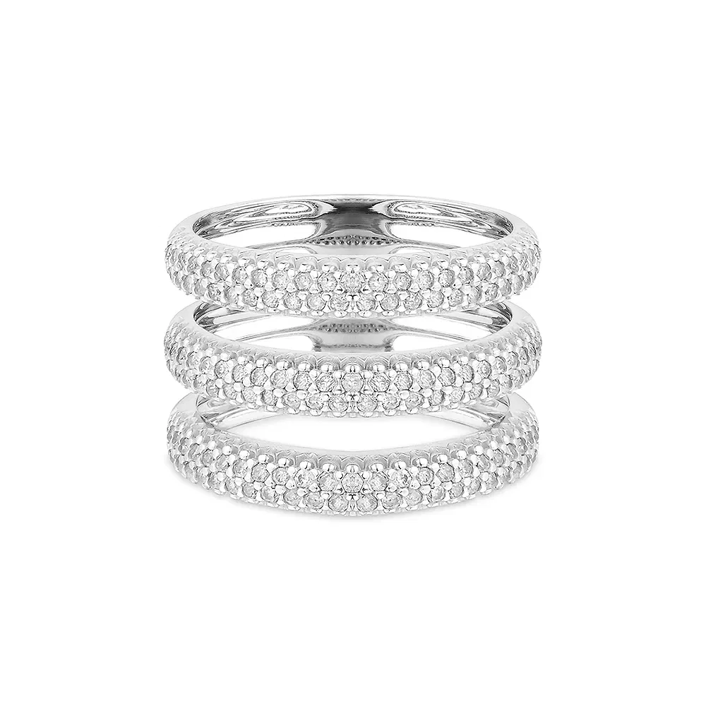 Anel Lumiere em Ouro Branco 18k com Diamantes — imagem 1