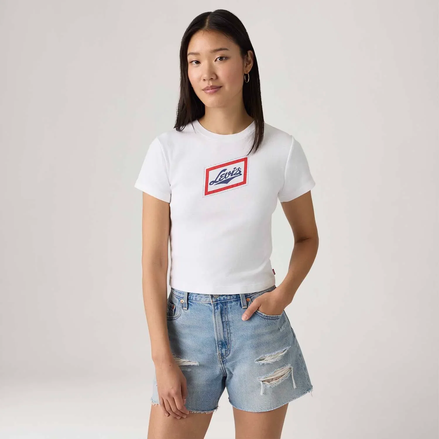Camiseta Levi's® Graphic Essential Sporty Branca Manga Curta — imagem 1